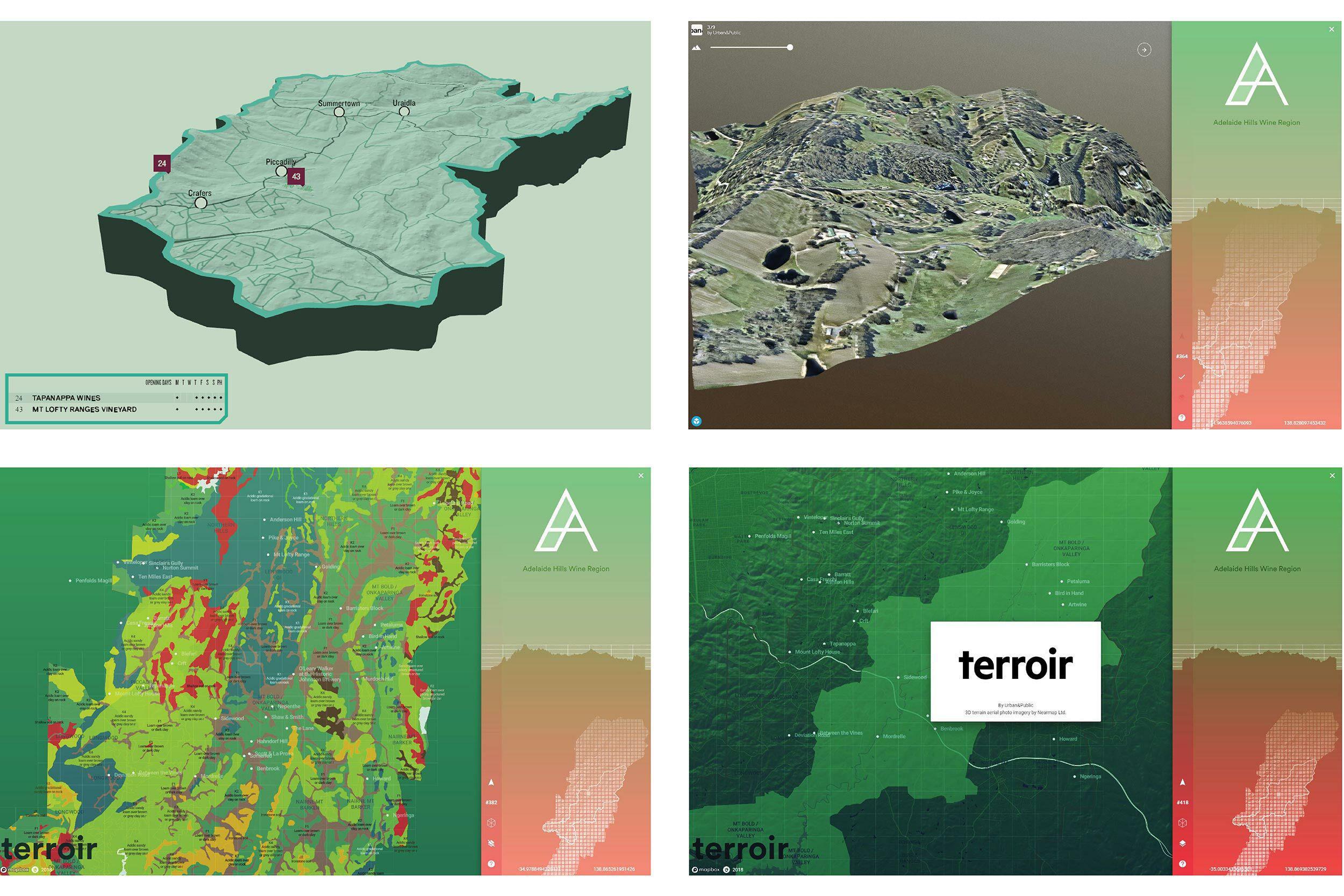 Terroir Adelaide Hills Wine Region Interactive Map ASPECT Studios